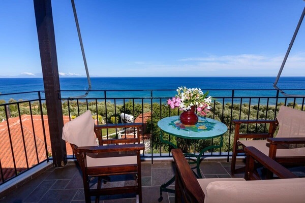 Savor the scenic beauty from the private balcony