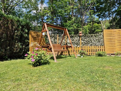 Eichwald - "Häschen"<br>Idyllic vacation home in the countryside with garden sauna.