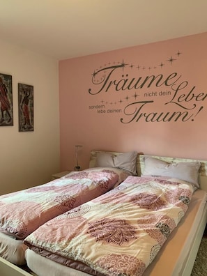 2 bedrooms, iron/ironing board, travel crib, free WiFi