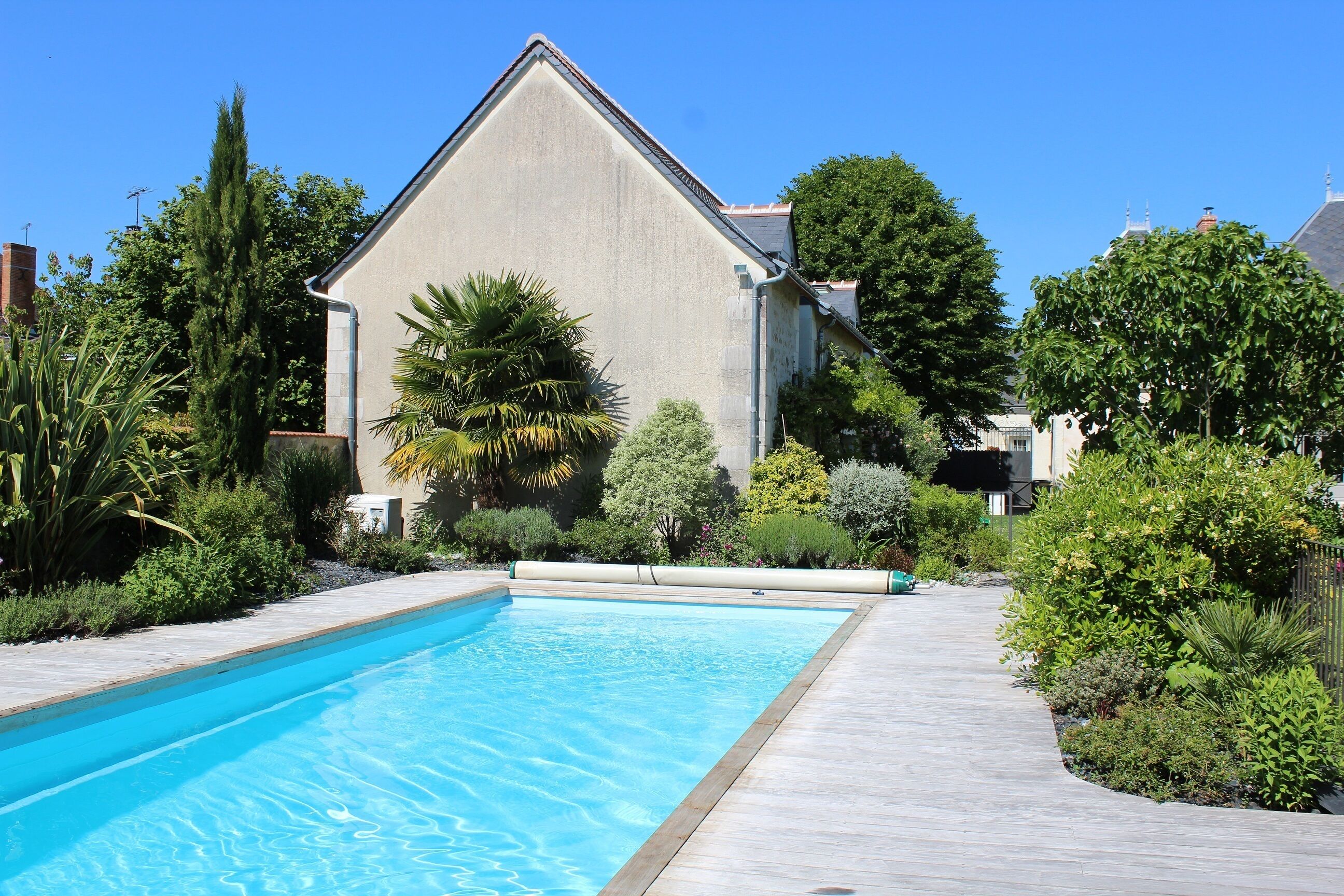 Piscine extérieure, piscine chauffée