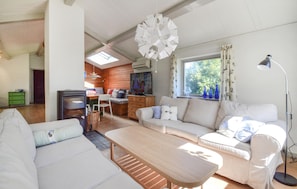 Fernseher, Kamin, DVD-Player