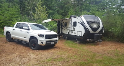 CAMPING AND FISHING .