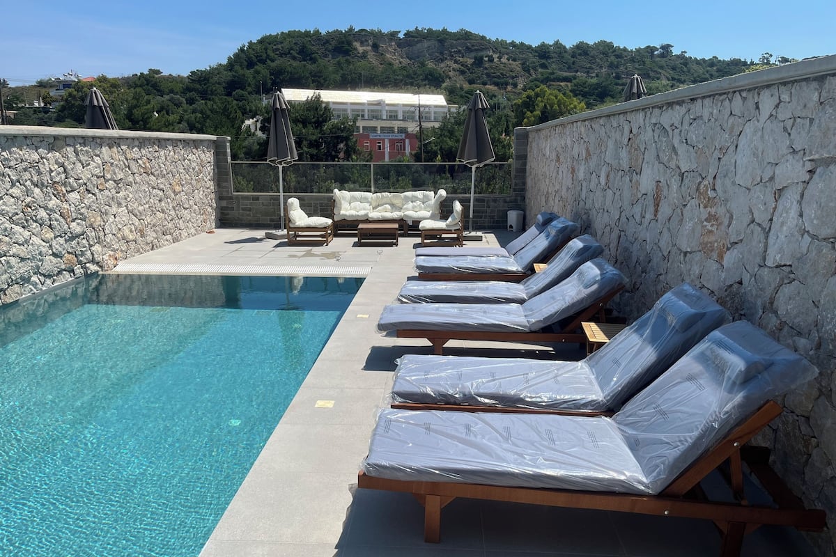 Appartamento Luxury, 2 camere da letto, vista mare (Nefeli) | 2 camere, con stile personalizzato, con arredamento individuale