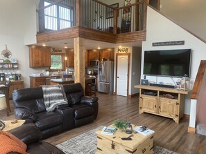 Smart TV, fireplace, video games