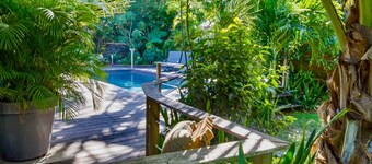 Atemoya lodges. Swimming pool, beach 400 m., Fleur de Canne (2/4p) A/C, pool, garden, beach 400m