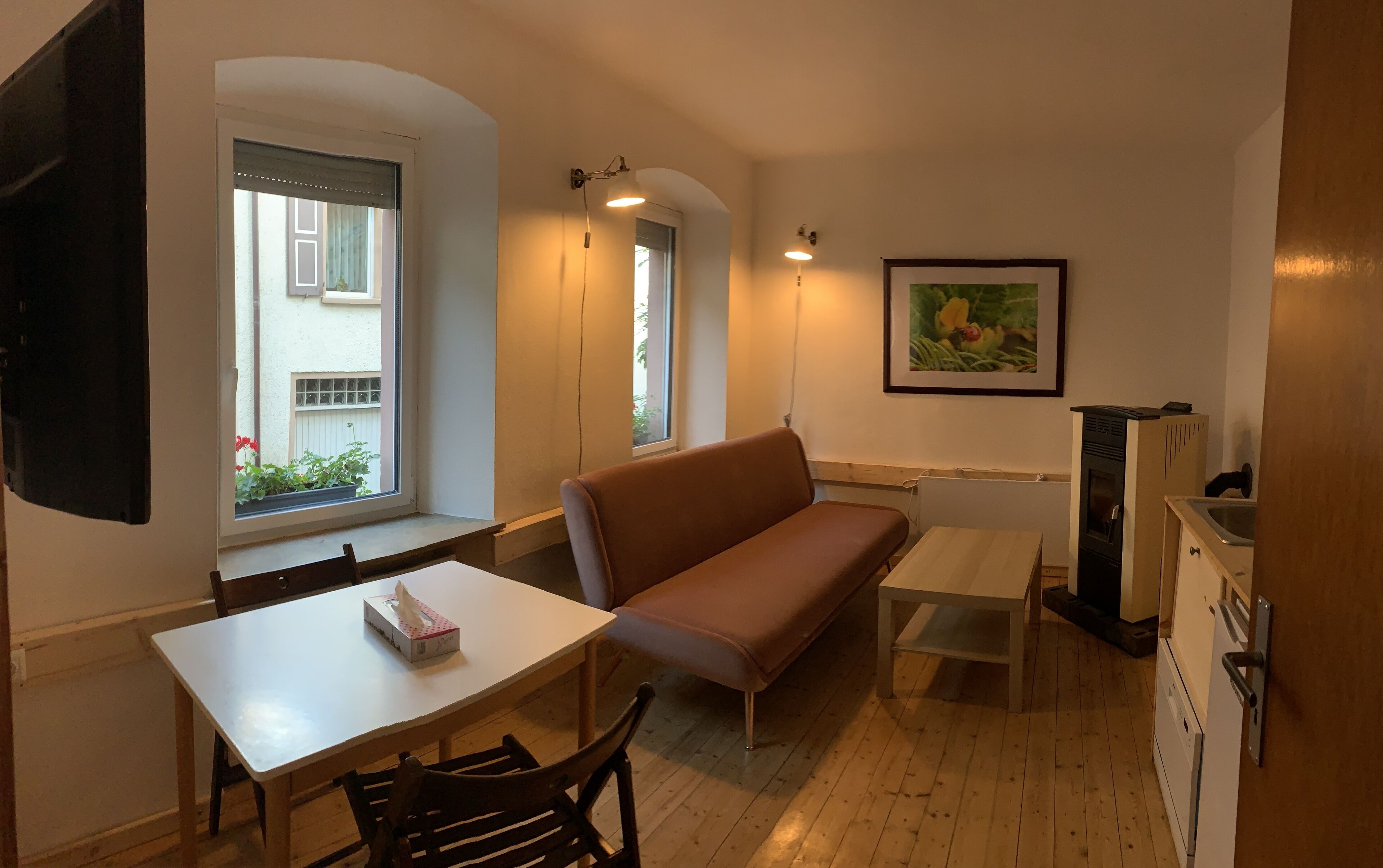 Fernseher, Kamin, Bücher