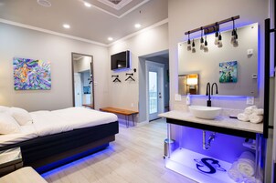 Suite estudio familiar | Sábanas de algodón egipcio y ropa de cama de alta calidad