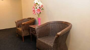 42-inch flat-screen TV with cable channels, TV