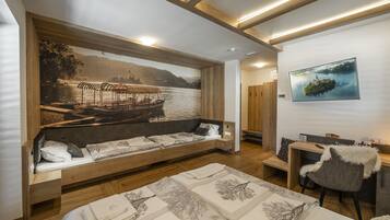 Family Quadruple Room | Premium bedding, minibar, desk, laptop workspace