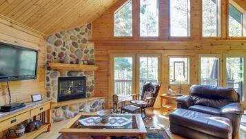 TV, fireplace, DVD player