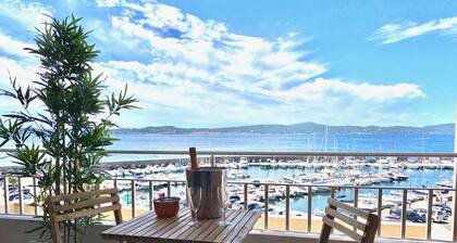 4-person apartment facing the sea 50m from the beach and town center