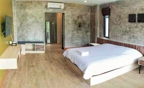 ห้องดีลักซ์, 1 ห้องนอน | Wi-Fi ฟรี, ผ้าปูที่นอน