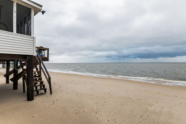 På stranden, liggestole