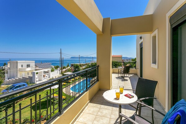 Deluxe-villa - 4 soveværelser - havudsigt | Udsigt fra balkon