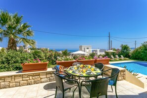 Deluxe Villa, 4 Bedrooms, Ocean View | Terrace/patio - Villa Selena - Lux 4BD Residence (Chania)