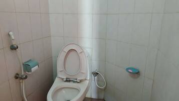 Bathtub, hair dryer, towels, soap