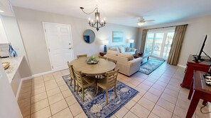 Living area - Seacrest 201B is a 2 BR Gulf front by RedAwning (Fort Walton Beach)