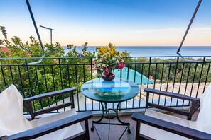 Balcony -  Eros Cozy, Panoramic Sea View, Perfect Location (Pylos-Nestoras)