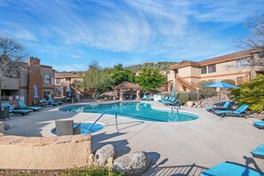 Outdoor pool, a heated pool - Elegant 2-Bedroom Sabino Canyon Condo with Mountain View and Swimming Pool (Tucson)