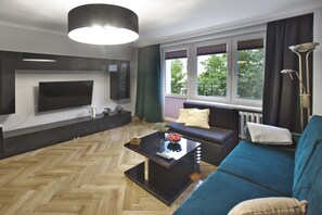 奢华公寓, 1 间卧室 | 起居区 | 平板电视