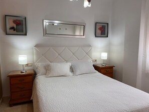 1 bedroom, iron/ironing board, bed sheets