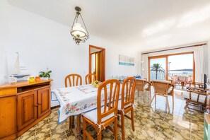 Dining - Holiday Apartment Cala Nau Blau Turquesa with Sea View, Private Covered Terrace & Balcony (CALA MILLOR)
