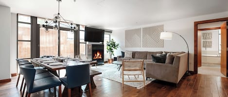 TV connectée, cheminée