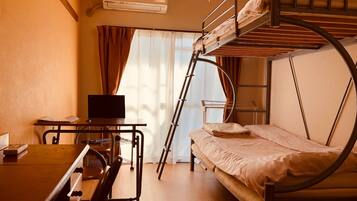 Bunk Bed Twin | Desk, laptop workspace, iron/ironing board, free WiFi