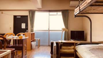 Blackout curtains, iron/ironing board, free WiFi, bed sheets