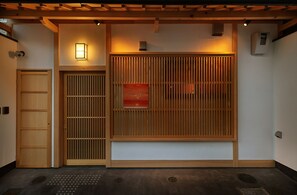 Property entrance - Tasokare Machiya House (Kyoto)