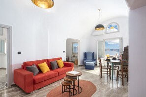 Villa, 2 Bedrooms | Living area - Sole d'oro Sunset & Caldera View Grand Suite (Santorini)