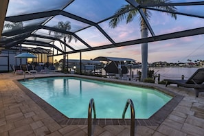 A heated pool