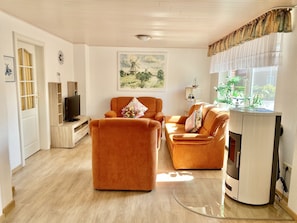 Fernseher, Kamin
