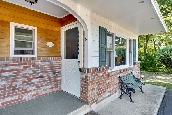 Vista frontal de la propiedad