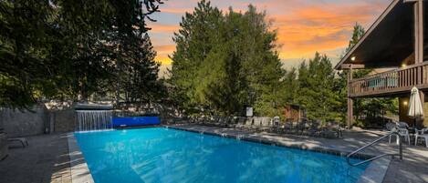A heated pool