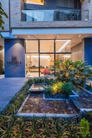 Front of property – evening/night