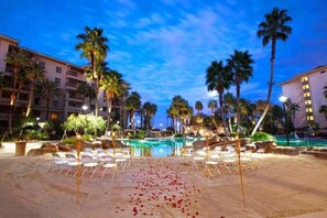 Outdoor pool, a heated pool