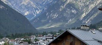 Mansard facing ski slopes and funbob