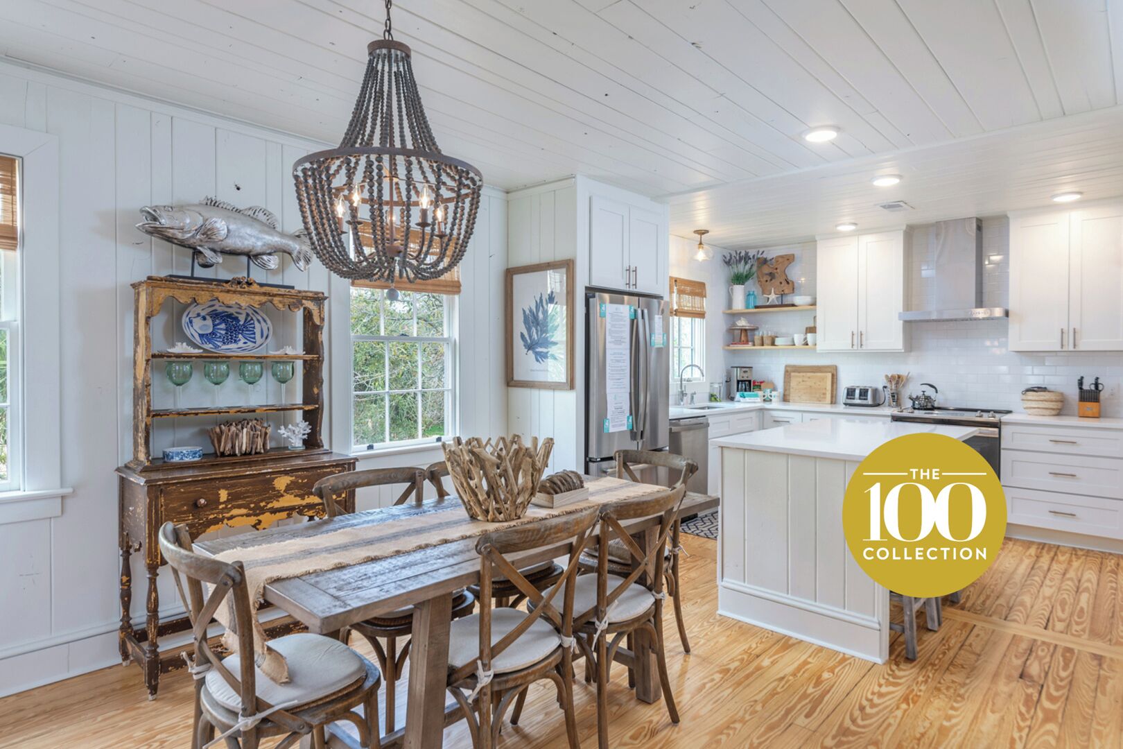 Beach Therapy: Stylish Cottage with Private Courtyard, Wrap-Around Porches, and Modern Decor.
