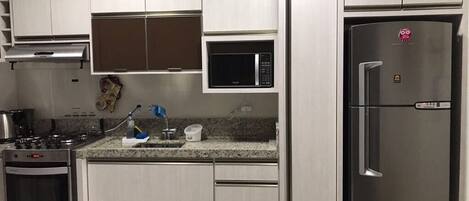 Microwave, oven, coffee/tea maker, toaster