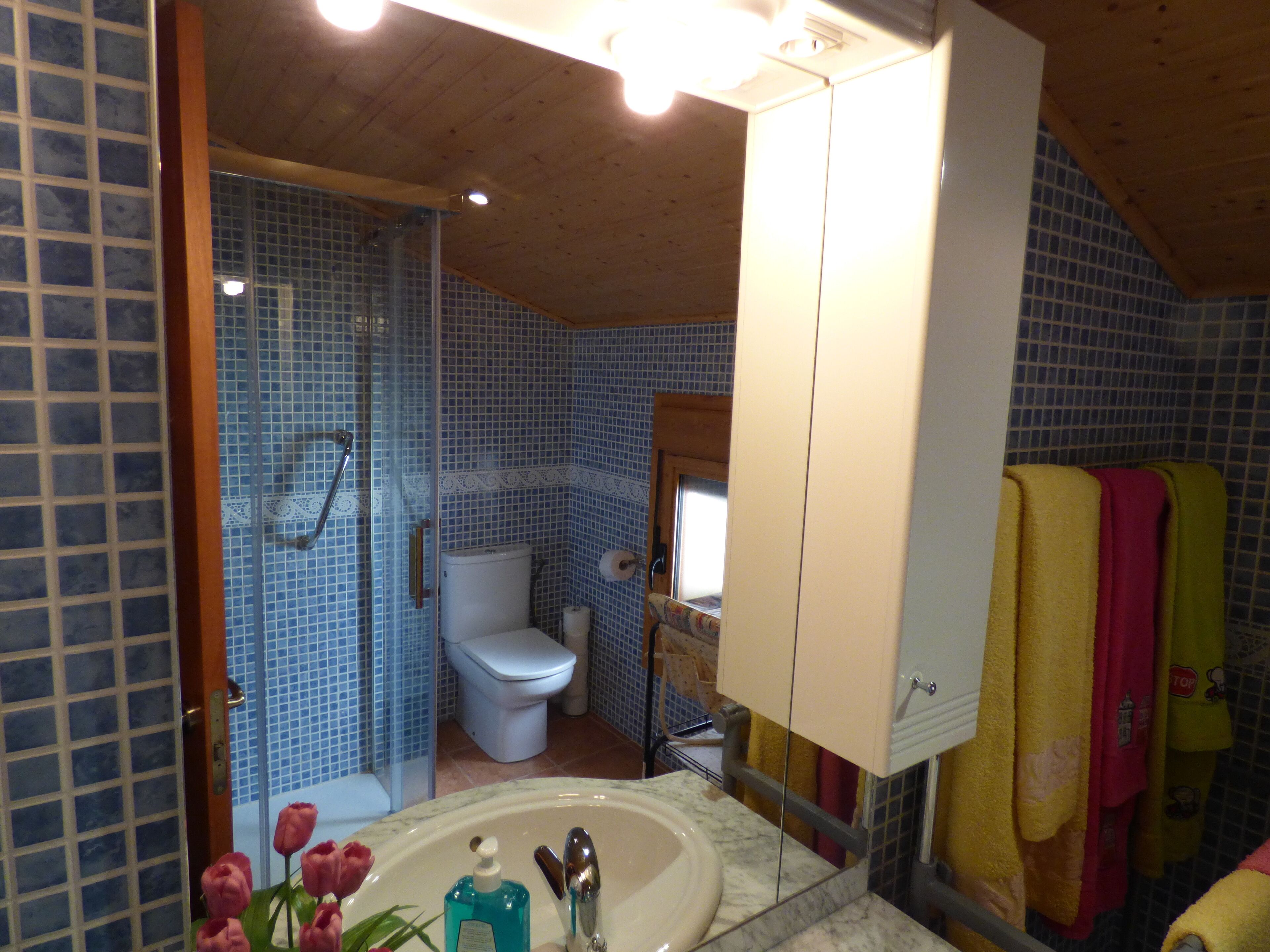 Sèche-cheveux, serviettes fournies, savon, papier toilette