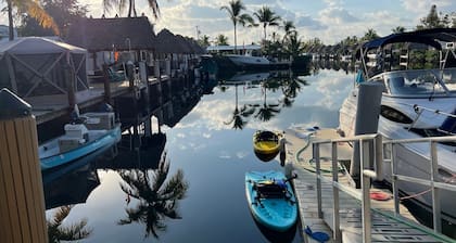 Waterfront Tiny House w Pool, Beach, and Boat Dock