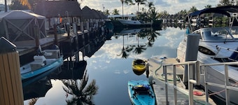 Waterfront Tiny House w Pool, Beach, and Boat Dock