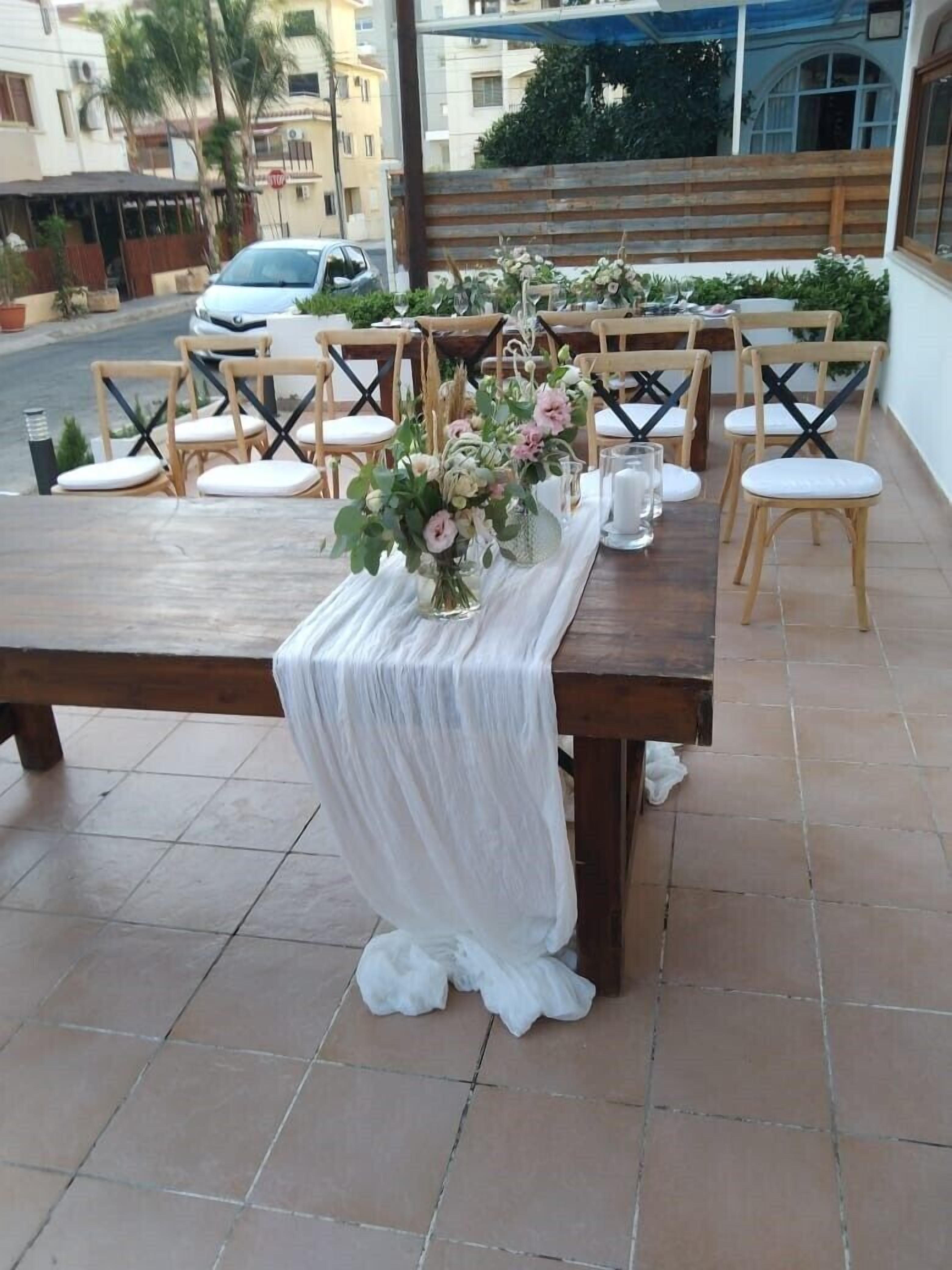 outdoor wedding area