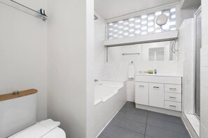 Hair dryer, towels