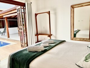 4 bedrooms, iron/ironing board, free WiFi, bed sheets