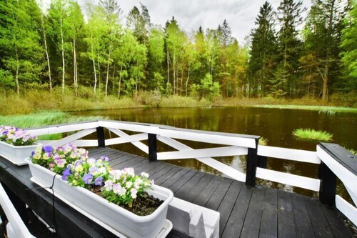 Holiday home in the forest, private garden, sauna