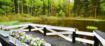 Holiday home in the forest, private garden, sauna