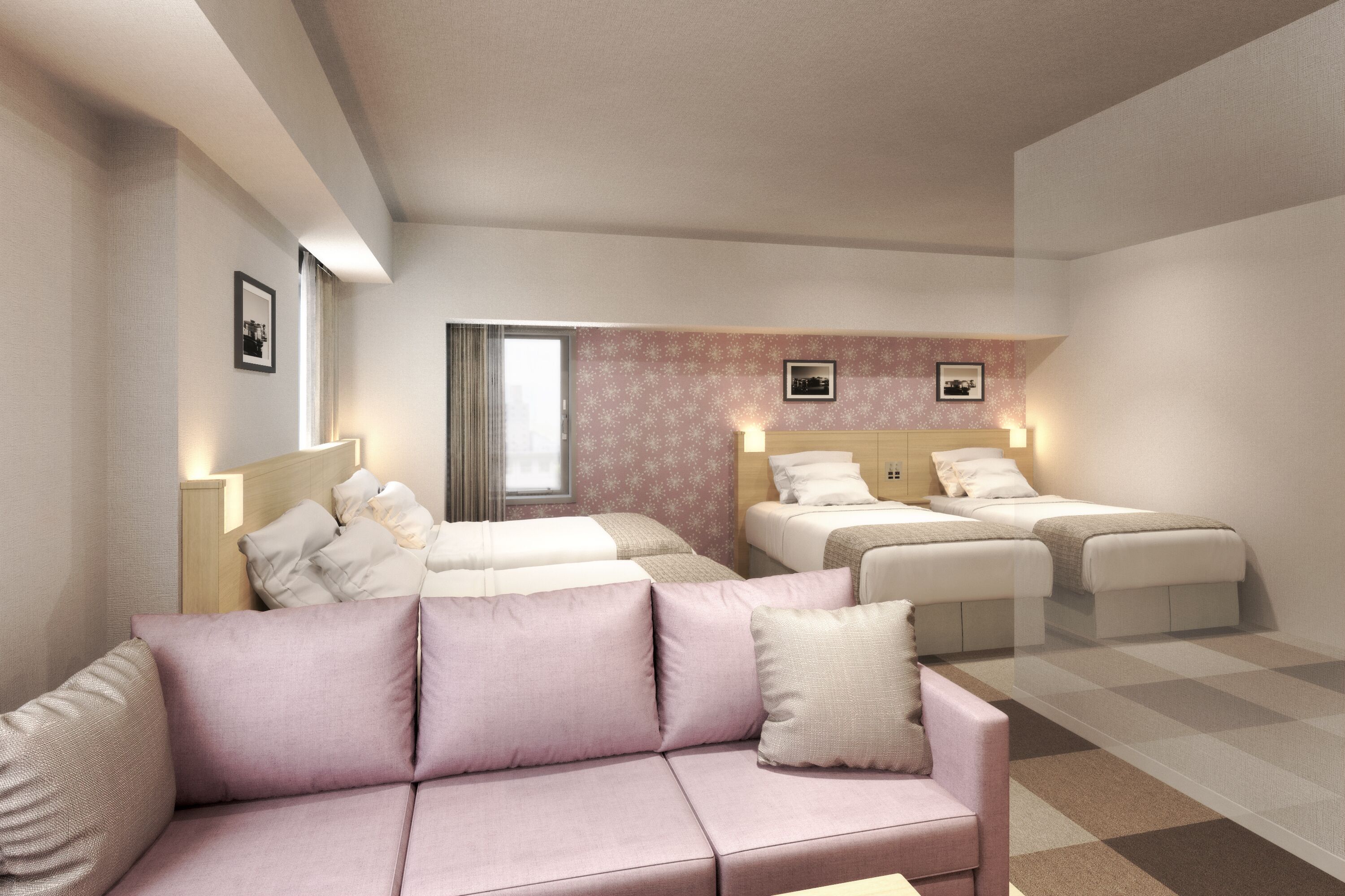 quadruple room (single use) | desk, free wifi, bed sheets