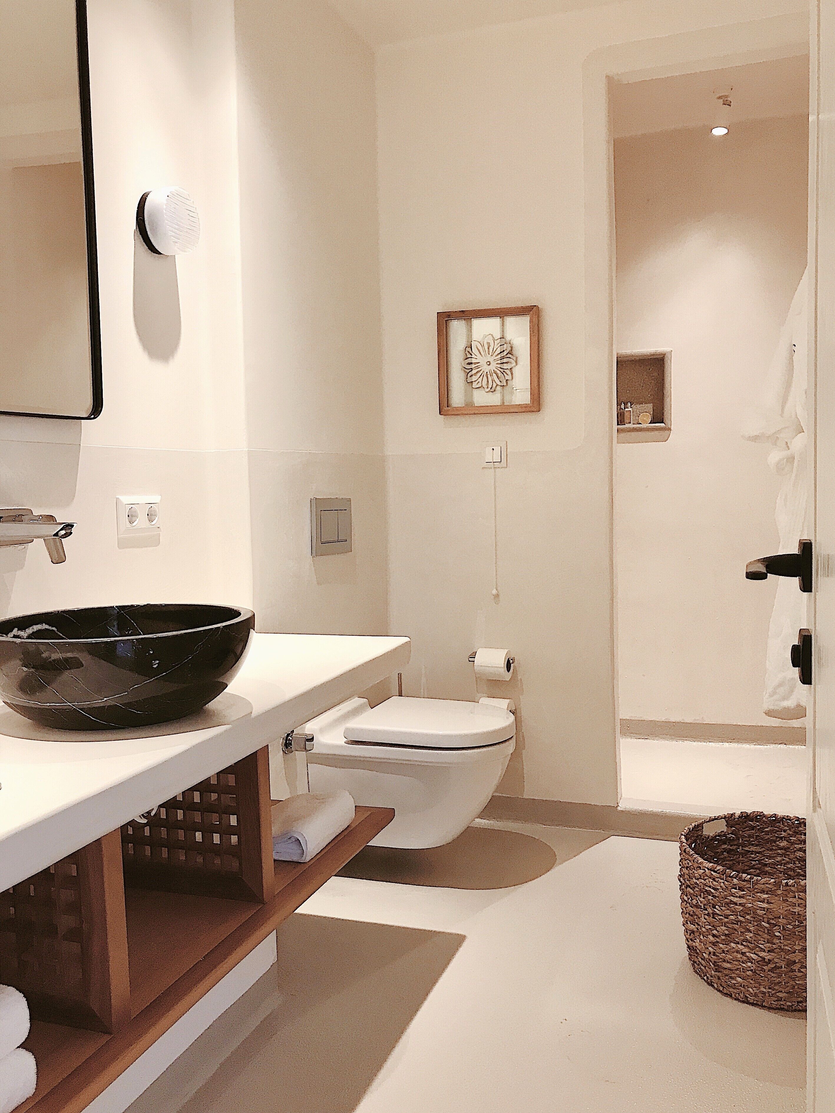 shower, rainfall showerhead, designer toiletries, hair dryer